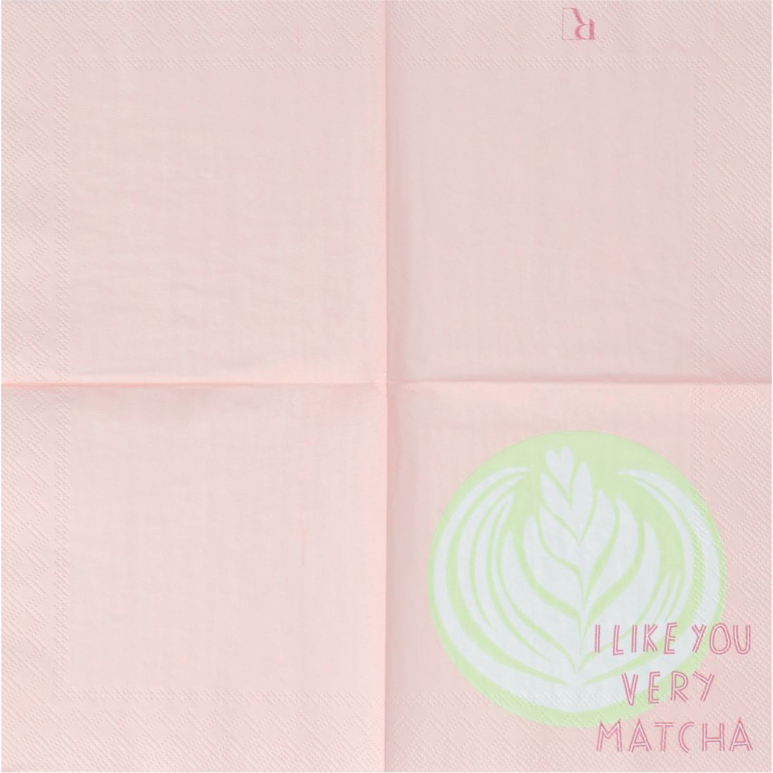 pinknapkin, papernapkin, matcha design, round logo, eco-friendly