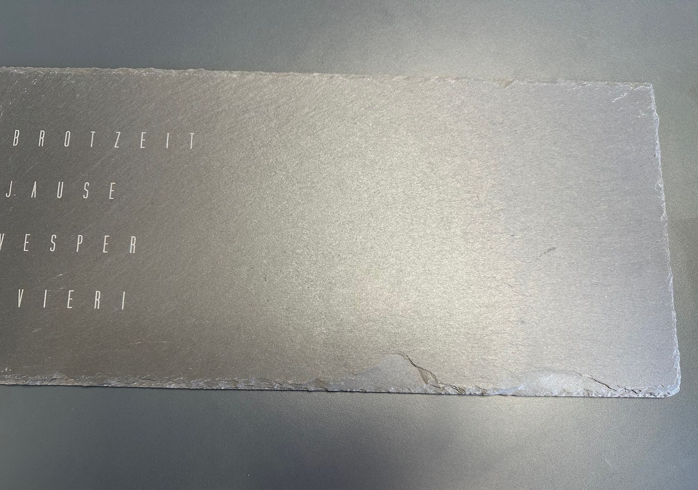 Slate, Stein, Wandplakette, Gravur, Text