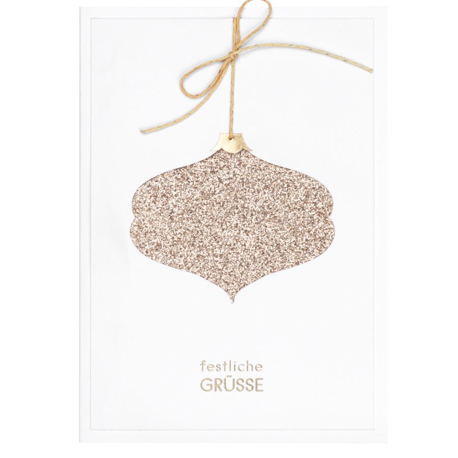 90899_ergebnis Glitzeranhänger Karte "Festliche Grüße"