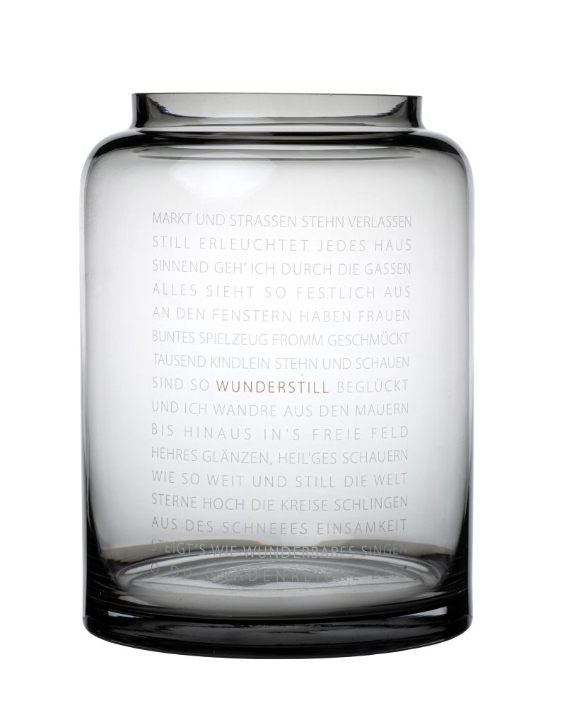Glasvase "Wintergedicht" - Veränderung am Glas