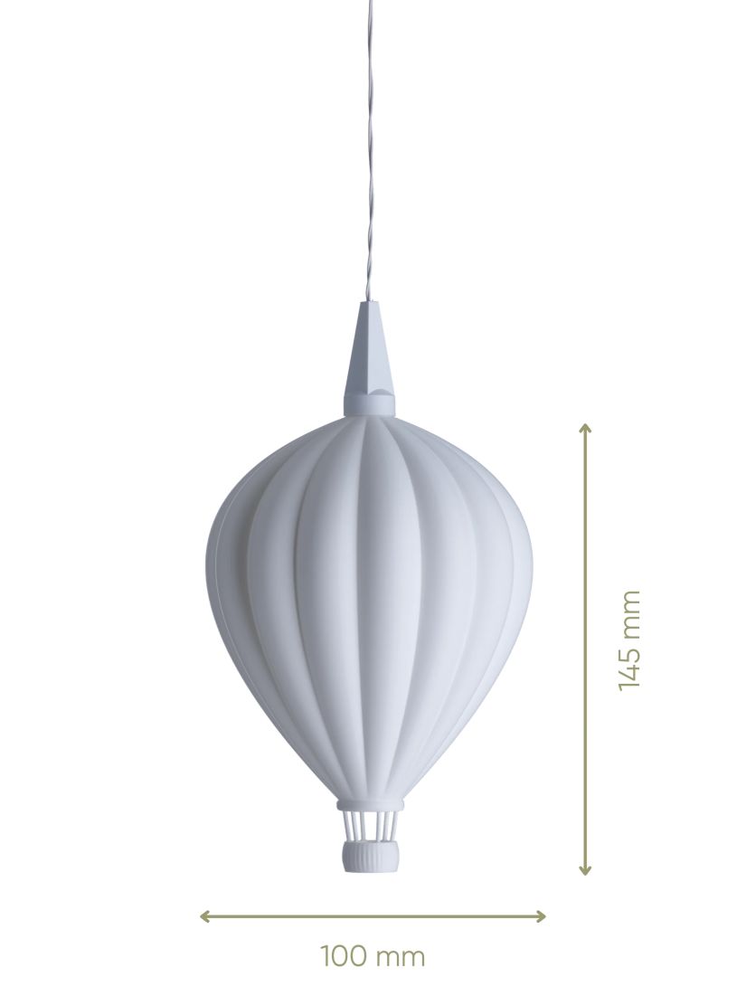 de, Hängelampe, Papierlaterne, Luftballonform, Weiß