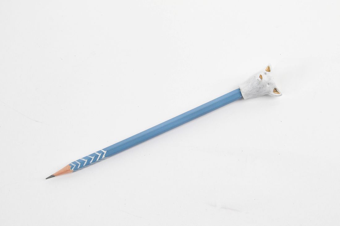 Bleistift, blau, Spitz, abgenutzt, dekorativ