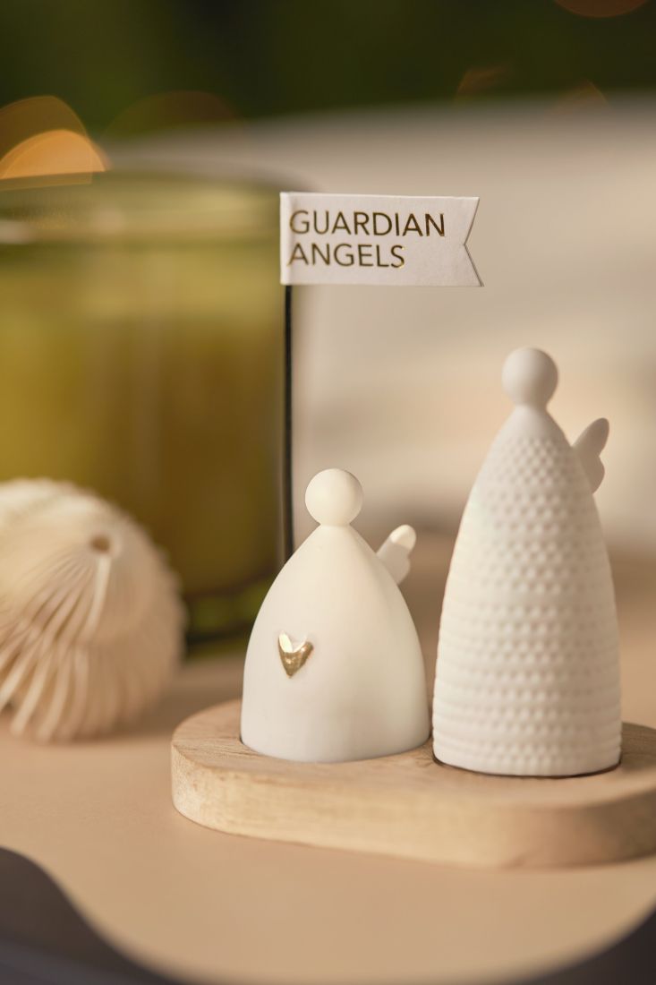 figurine, engel, weiß, keramik, miniatur