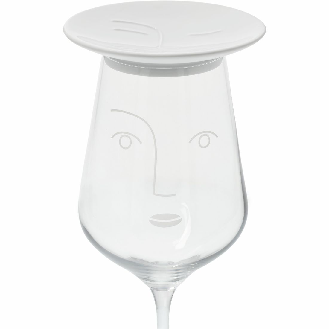 räder Wein Topper Genießer auf einem Weinglas liegend k