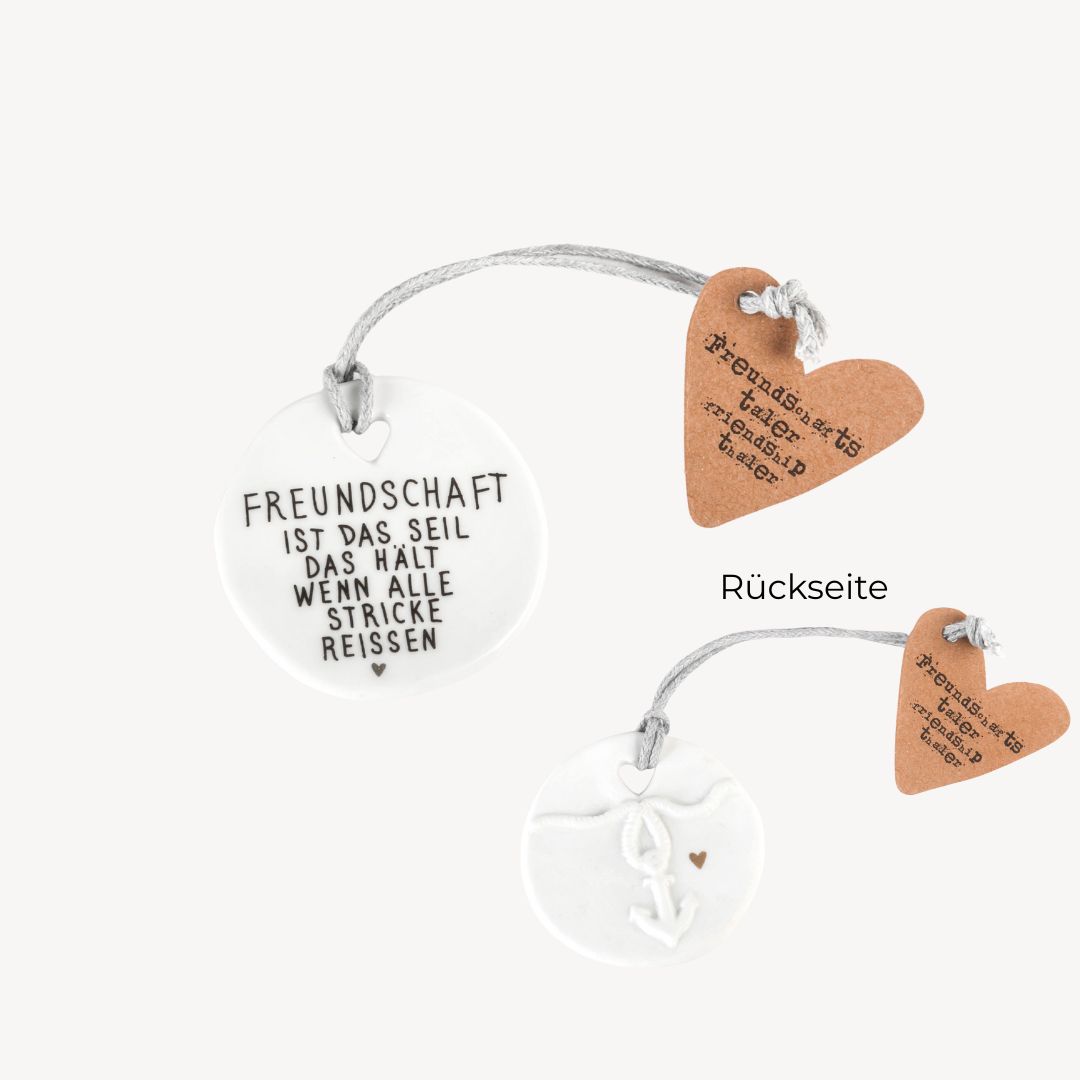 Freundschaftstaler "Freundschaft ist das Seil" Gitarre, Musikinstrument, Zubehör, Ohrring, Plektrum