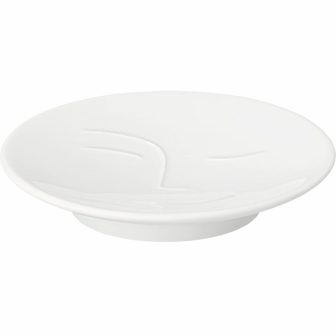 Nahaufnahme des Hoch-Relief-Gesichts auf dem glasierten räder Wein Topper