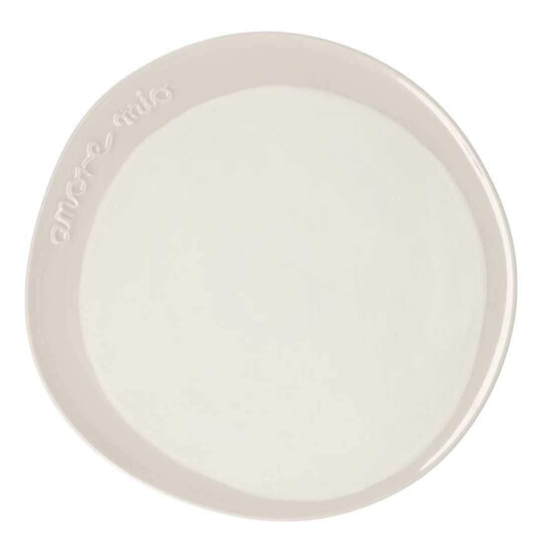 räder Steinzeug Teller amore mio in Beige und Weiß aus der Cucina Italiana Kollektion