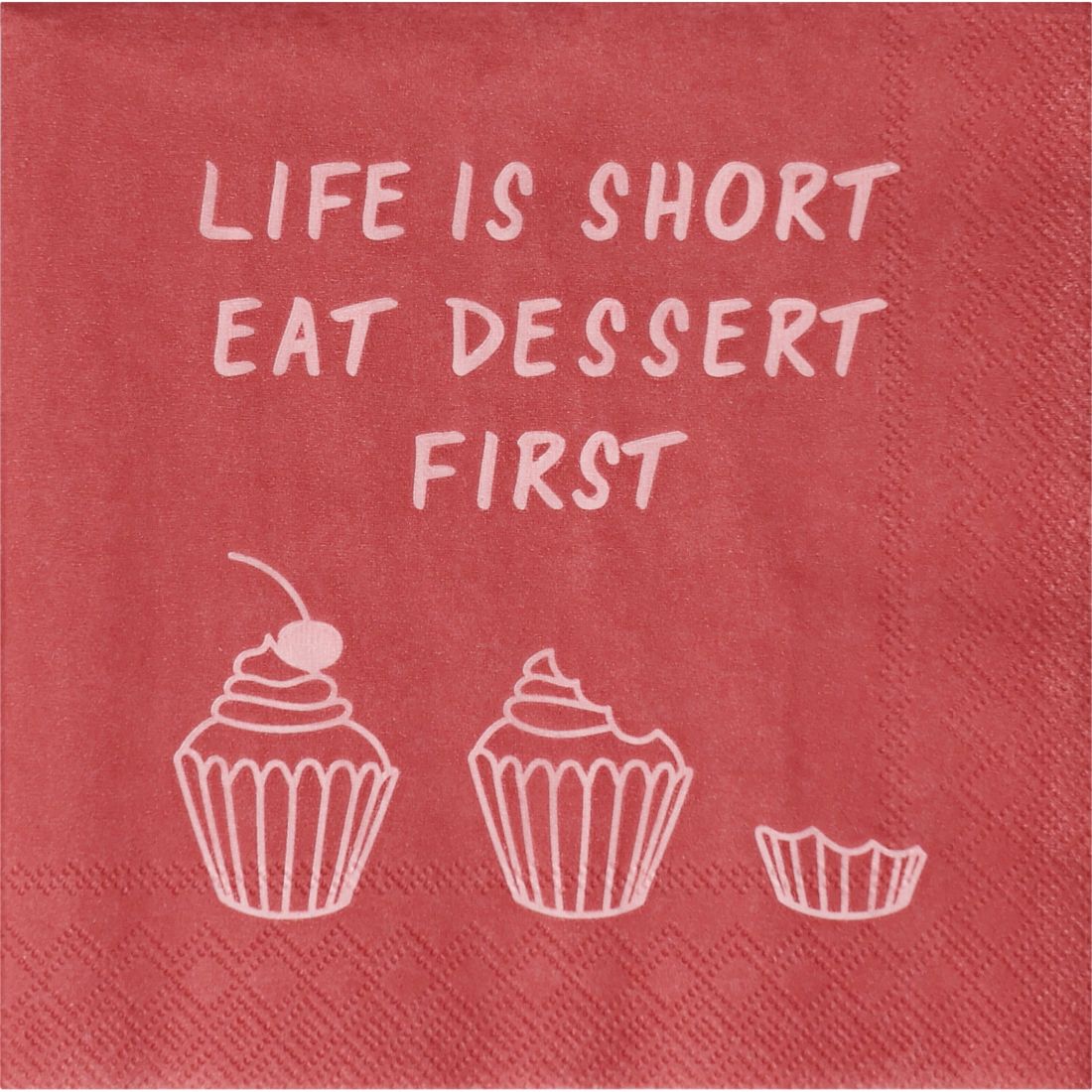 Kuchen-, Cupcake-Design, Dessert-Statement, Papier-Serviette, Rosa, Cupcake-Dekor