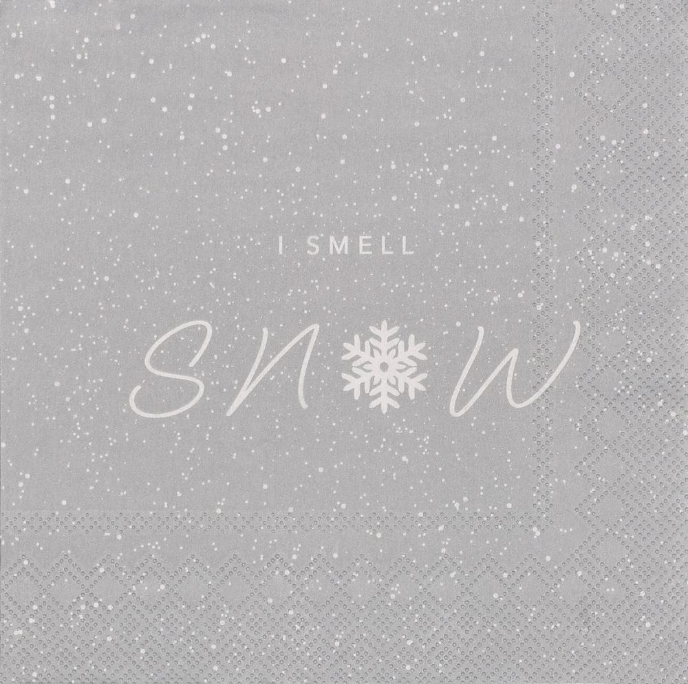 Servietten "I smell snow" Dekoration für Zuhause, Leinen