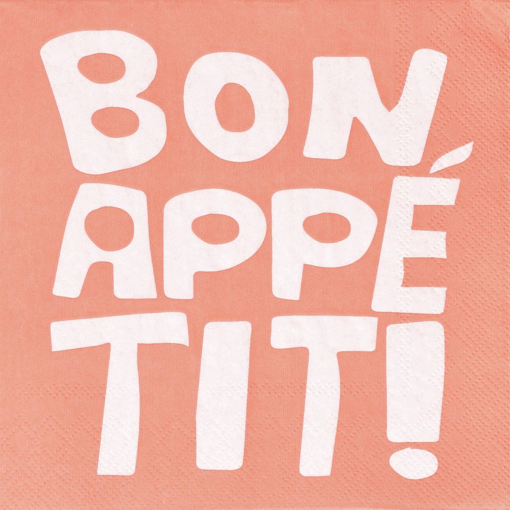 Serviette "Bon Appetit" Text