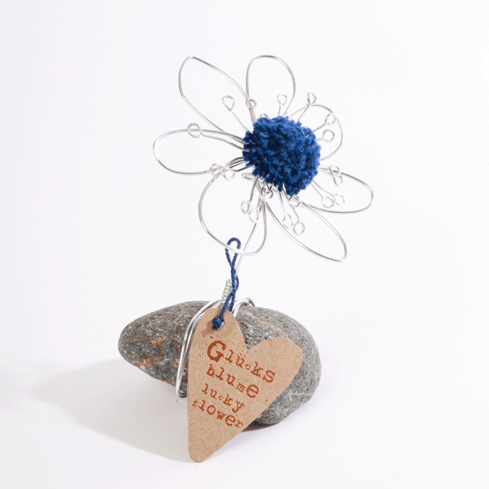 gof15271 Glücksblumen Steine, blau