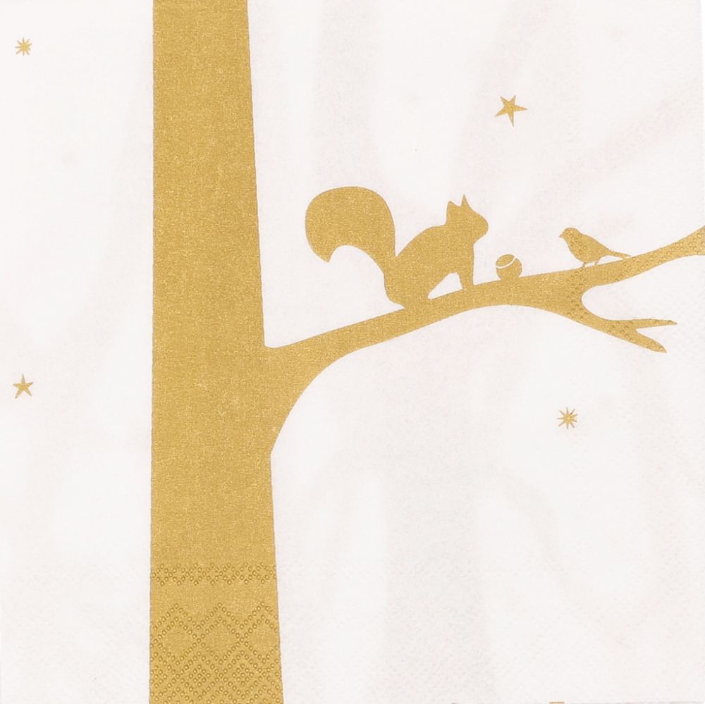Cocktailservietten "Eichhörnchen" Kreuz, Symbol, Tier, Vogel