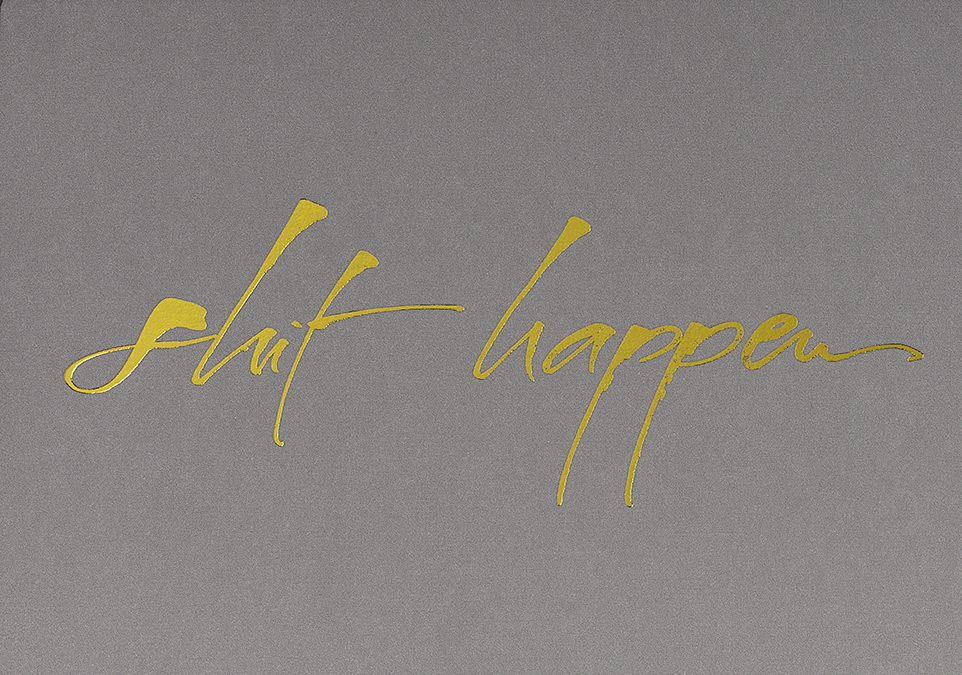 Cally Postkarte "shit happens"