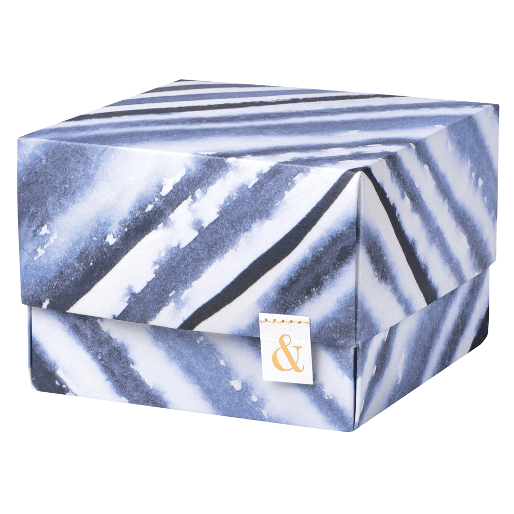 r_15026 Tintenblau Origami Schachtel "&"