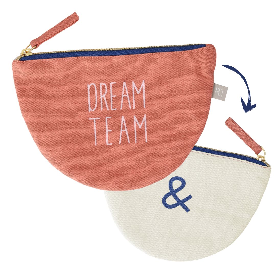 Taschenbeutel, Geldbörse, Kosmetiktasche, Stoffbeutel, DREAM TEAM