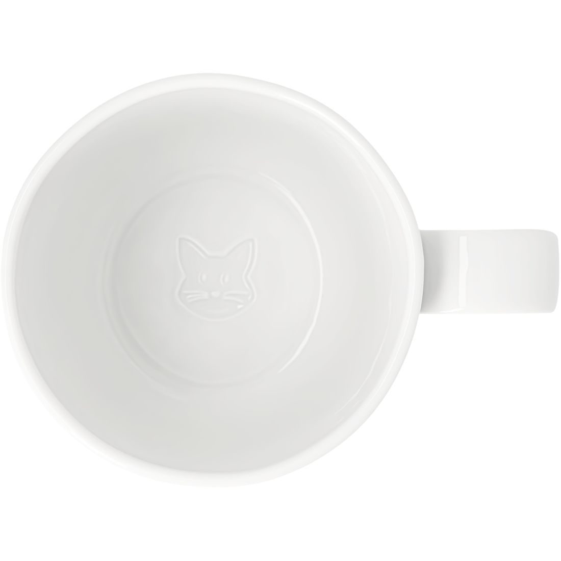 Tassenboden-Logo, Kaffeetasse, weiße Tasse, Keramiktasse, Tier-Logo