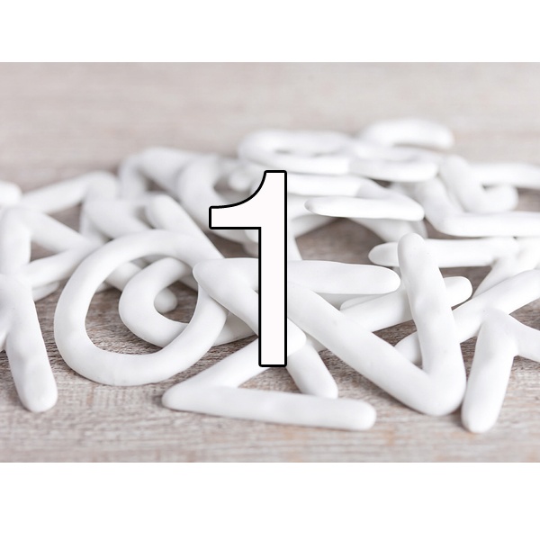 Porzellanziffer "1"
