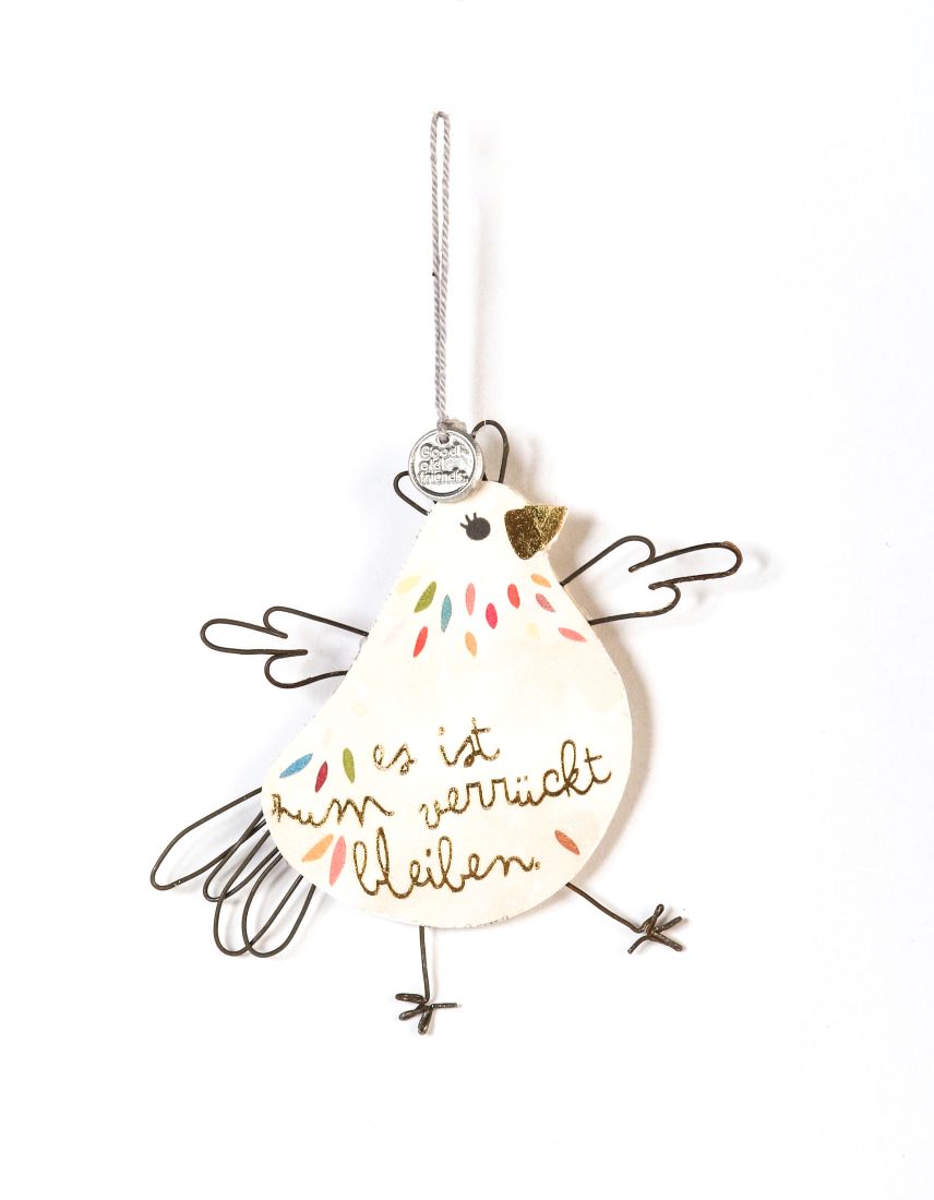 Good old friends Crazy Chick Anhänger mit Spruch Es ist zum verrückt bleiben