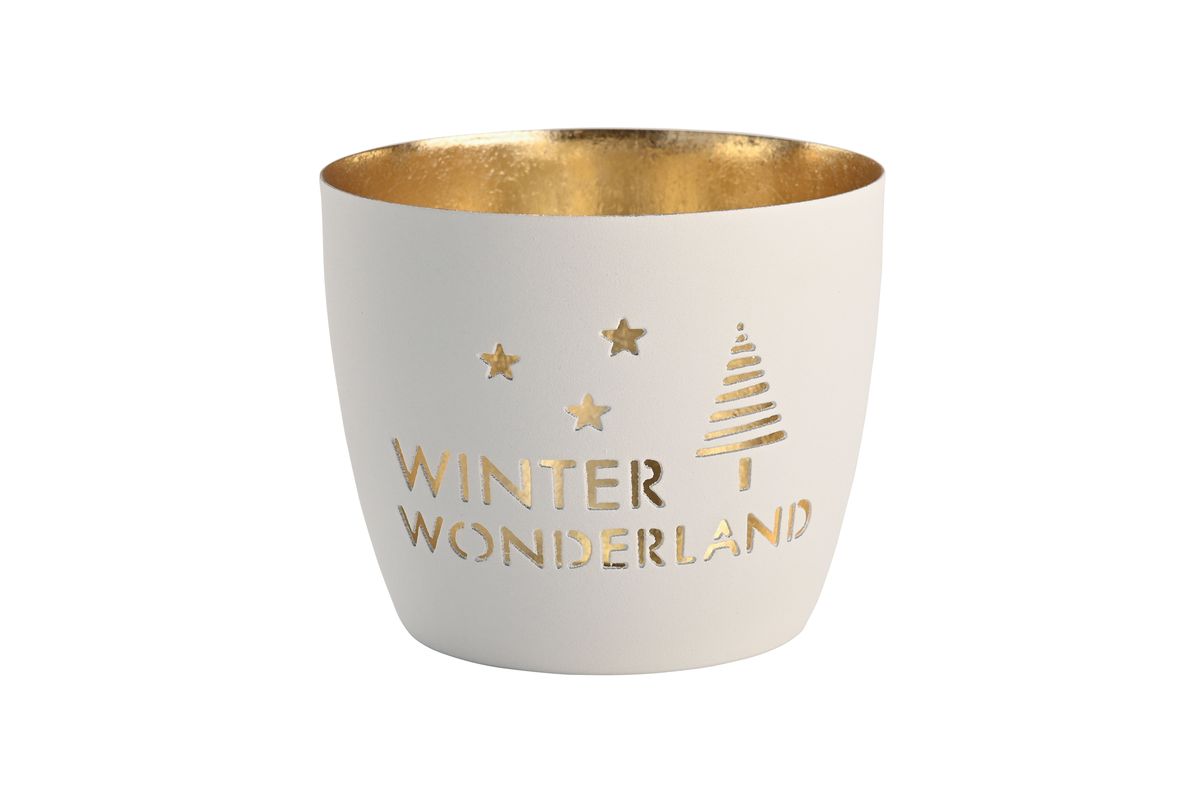 Madras Windlicht "Winter Wonderland" Pokal, Schüssel, Töpferei