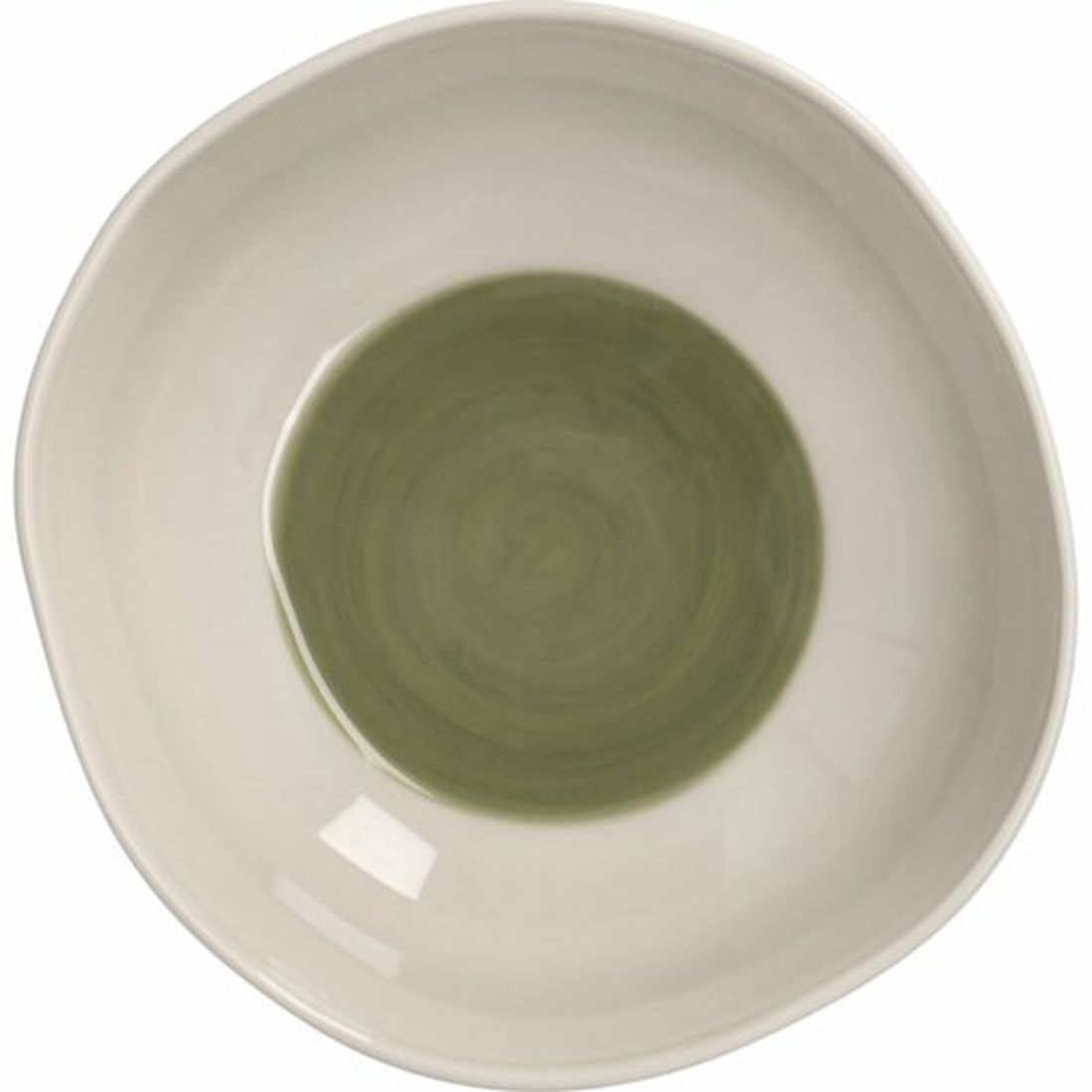 Nahaufnahme des Hoch-Relief Schriftzugs mamma mia auf grünem Steinzeug