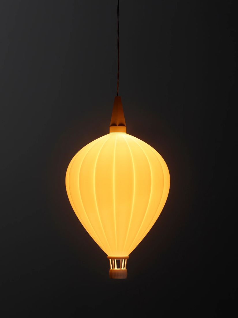Luftballonlampe, Papierschirm, Hängelampe, Orangene Beleuchtung, Dekolicht