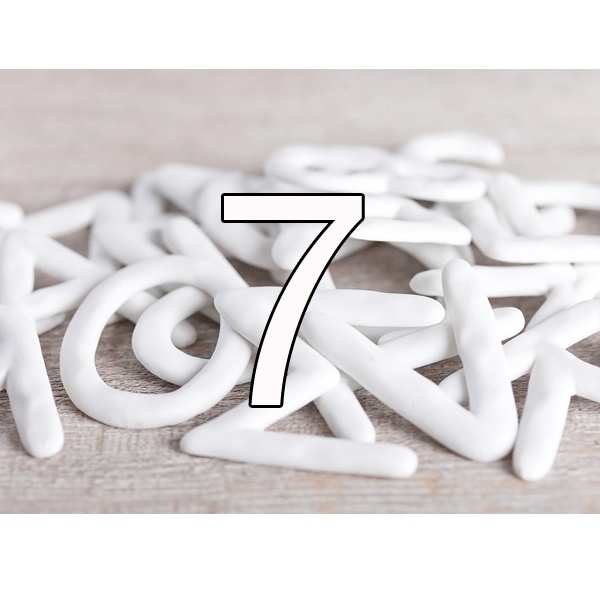 Porzellanziffer "7"