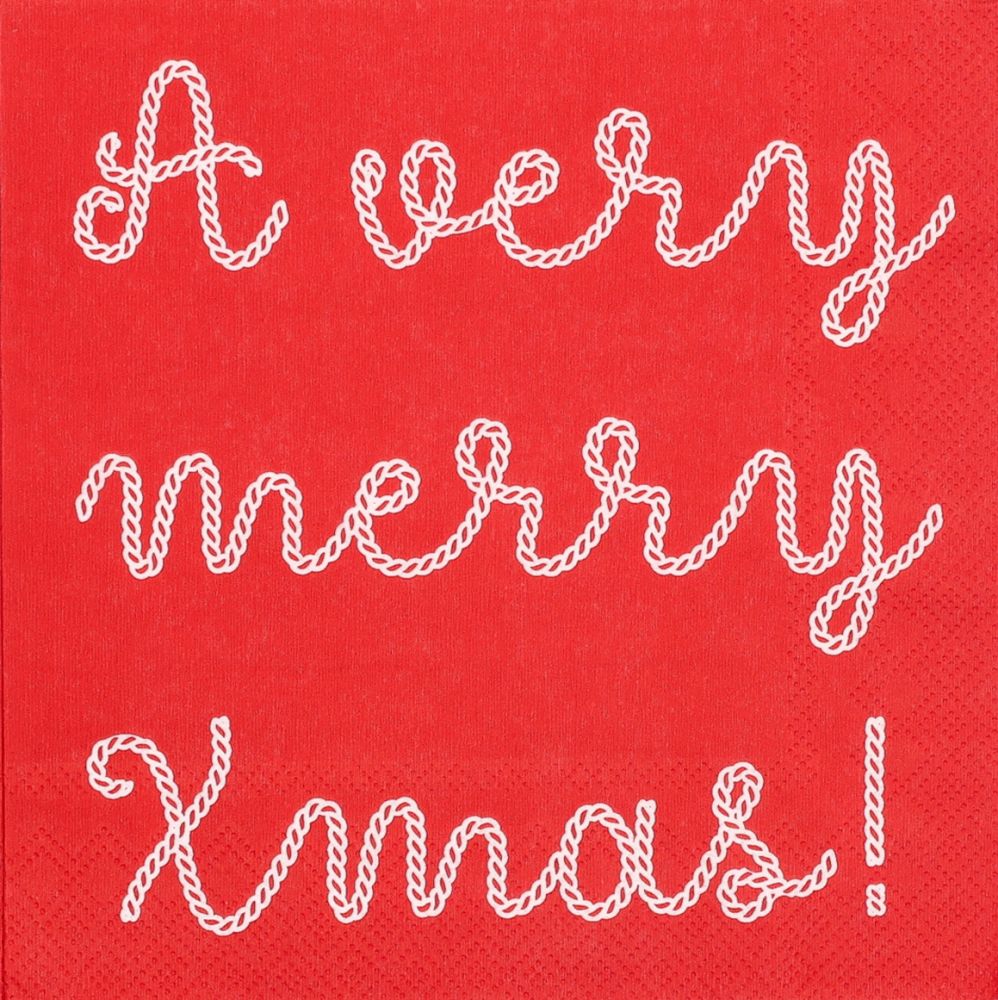 Servietten "A very merry Xmas" Text