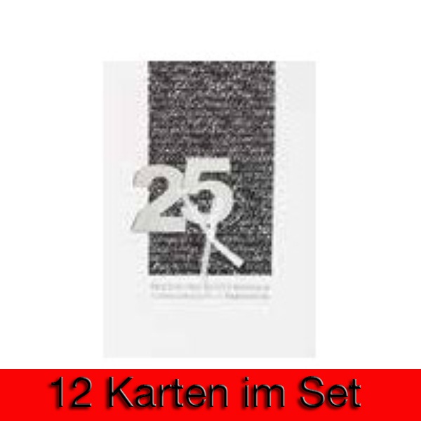 Life Time Karte "25 Jubiläum" 12er Set