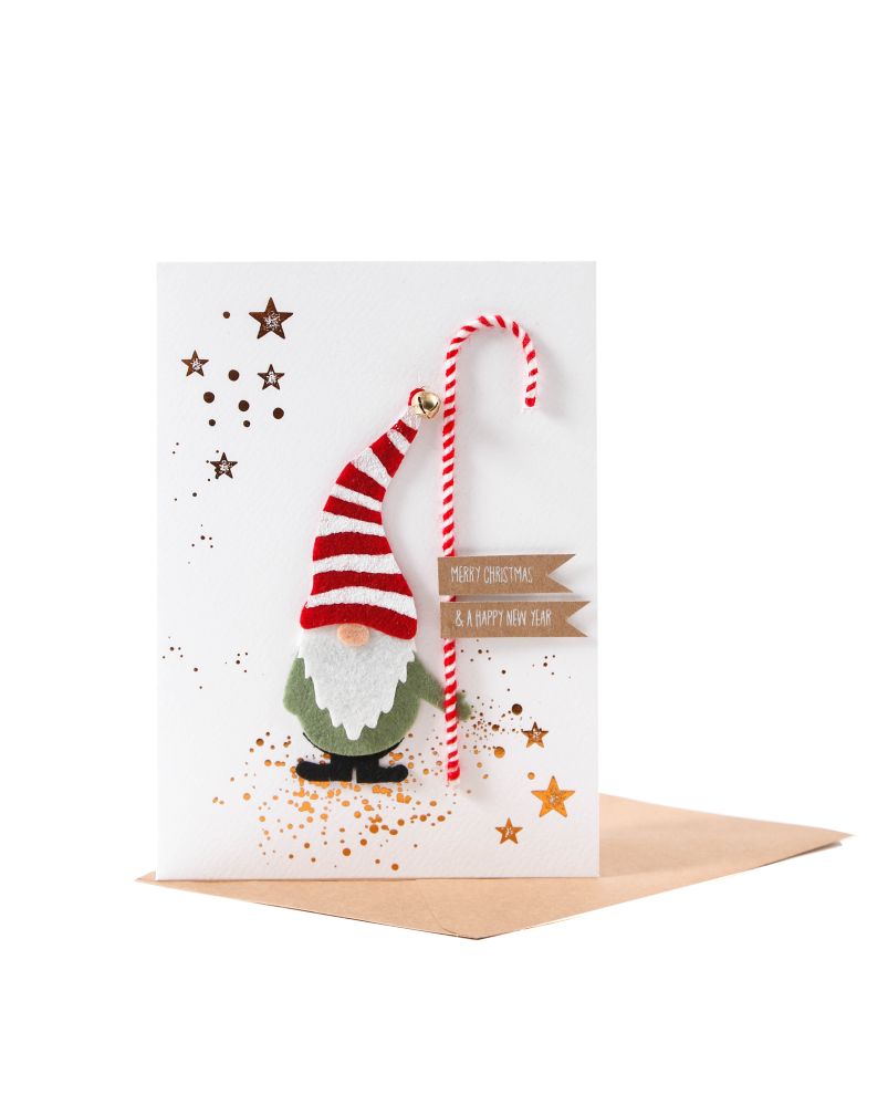 12719_result Winterwichtel Karte "Merry Christmas & happy New Year"