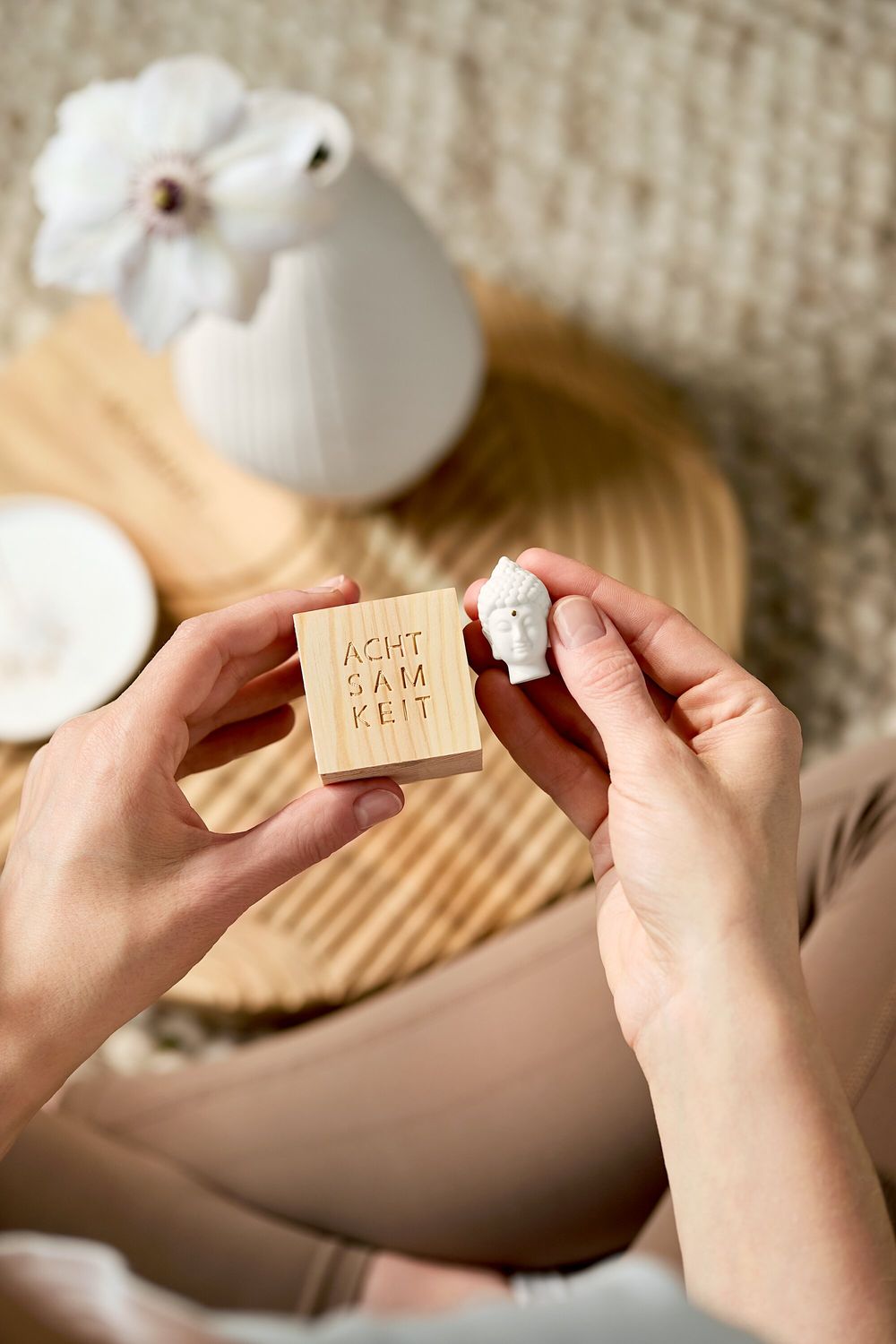 Holzstempel, Achtsamkeit, Sneak Peek, Miniature, Schmuckfigur