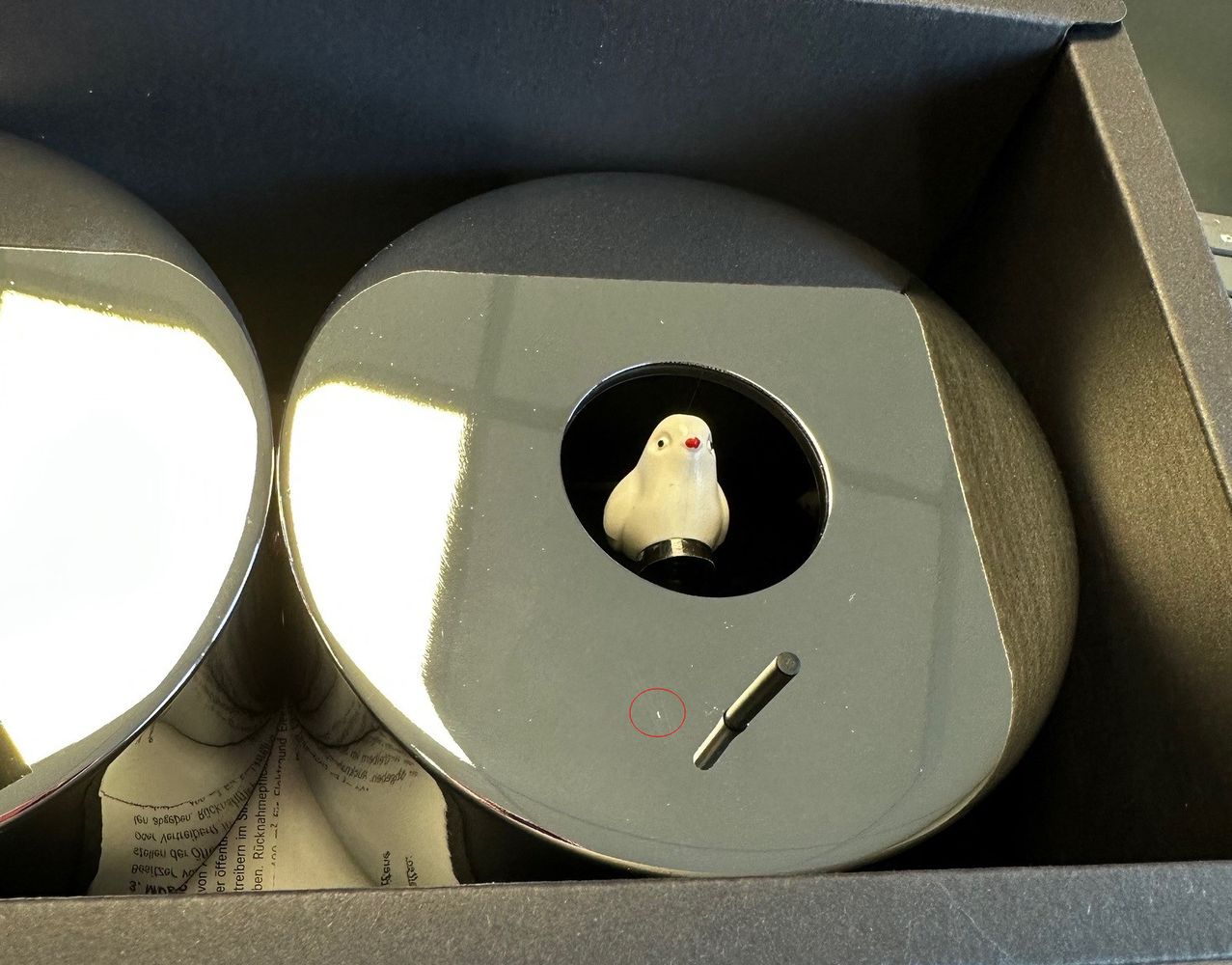 Kaffeetasse, Teeuhr, Kugellauf, Vogelfigur, Schiebezubehör