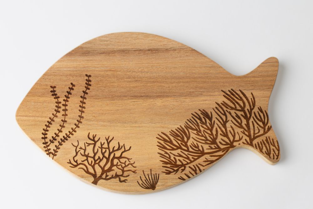 Holzbrettchen Fisch Holz