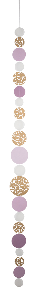 Kreiskette gestanzt - gold | rosa