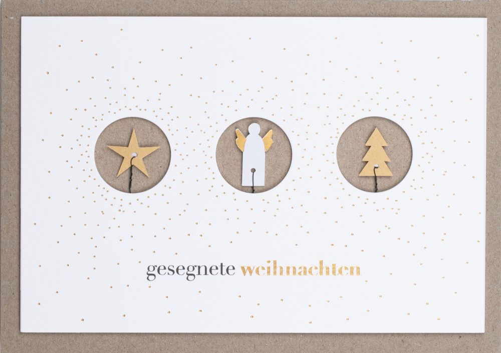 92014_result Weihnachtsdrahtkarte "Gesegnete Weihnachten"