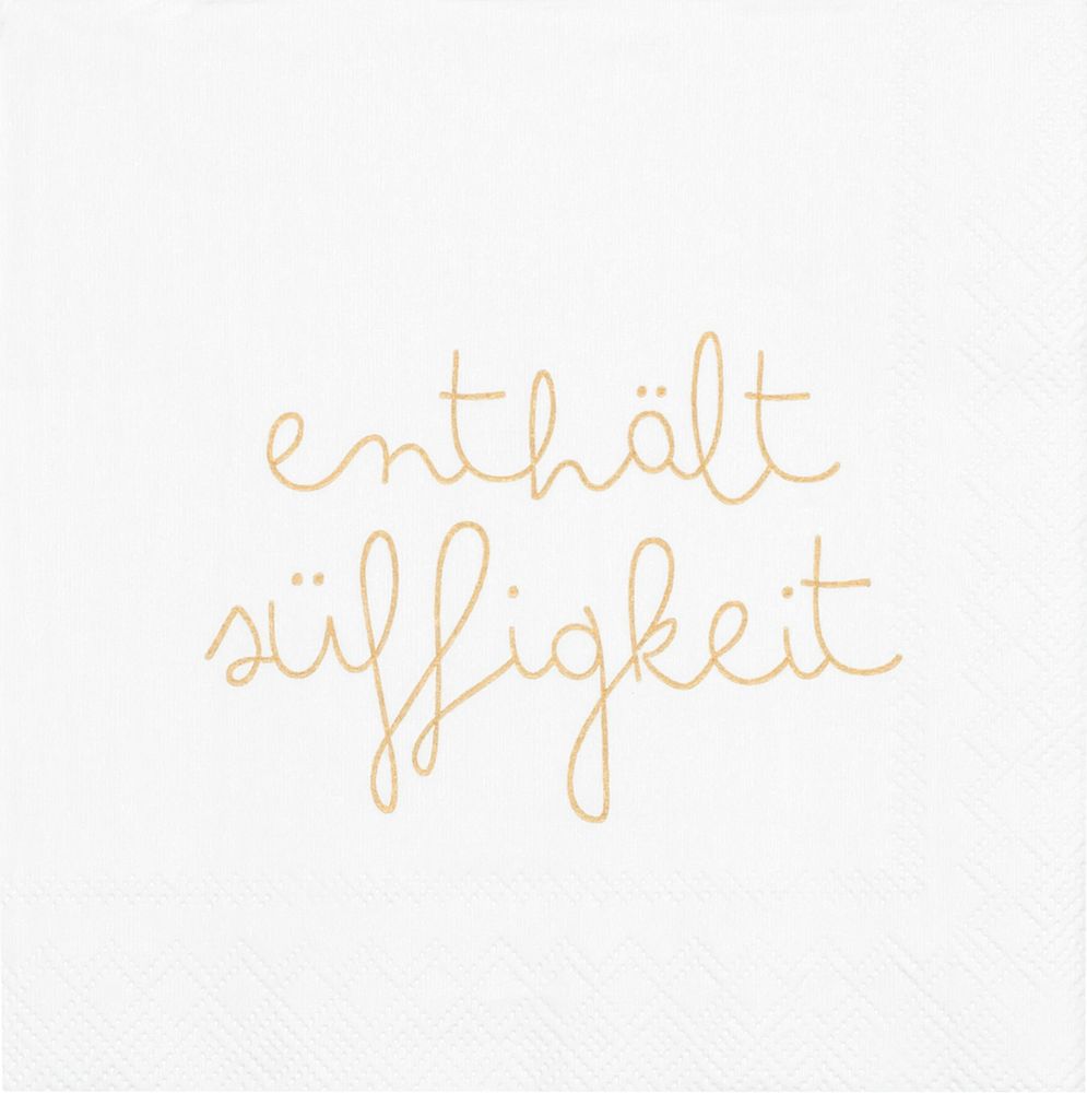 Cocktailserviette "Enthält Süffigkeit" Handschrift, Text, Kalligraphie, Weiße Tafel