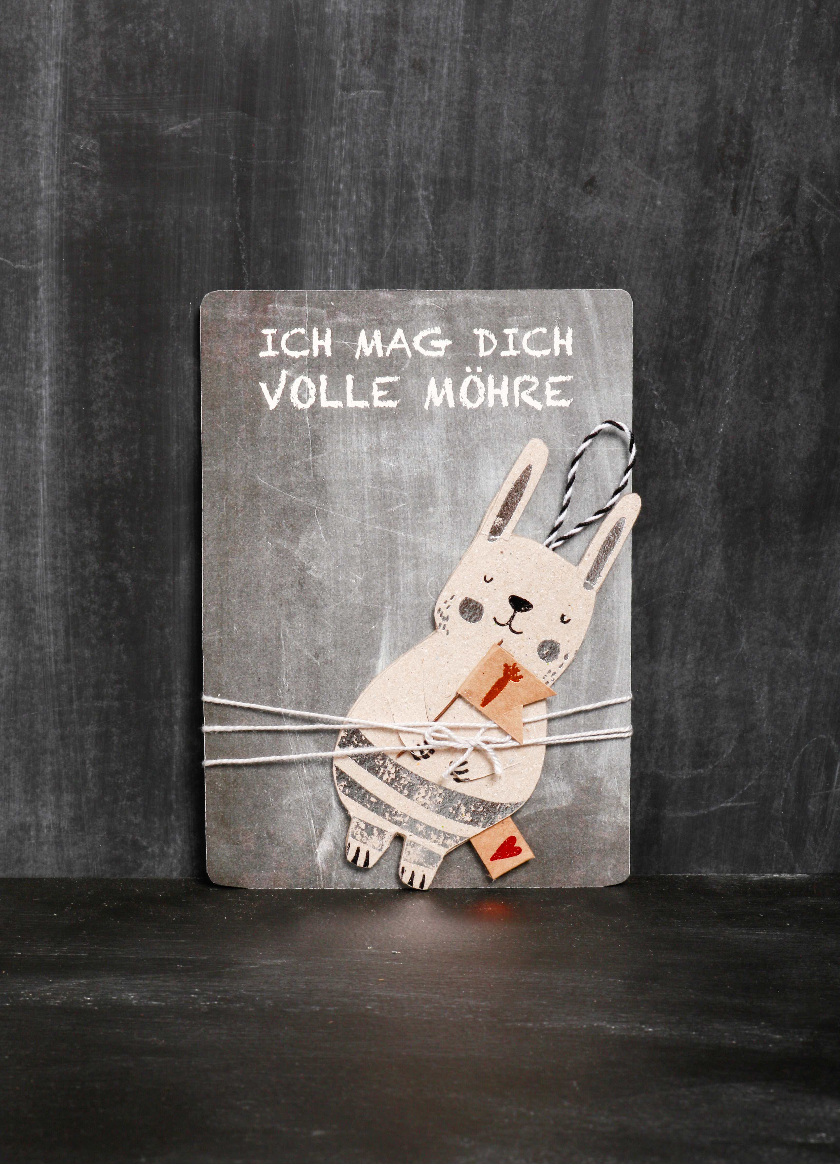 Karte - Lieblingshasen - Fahne