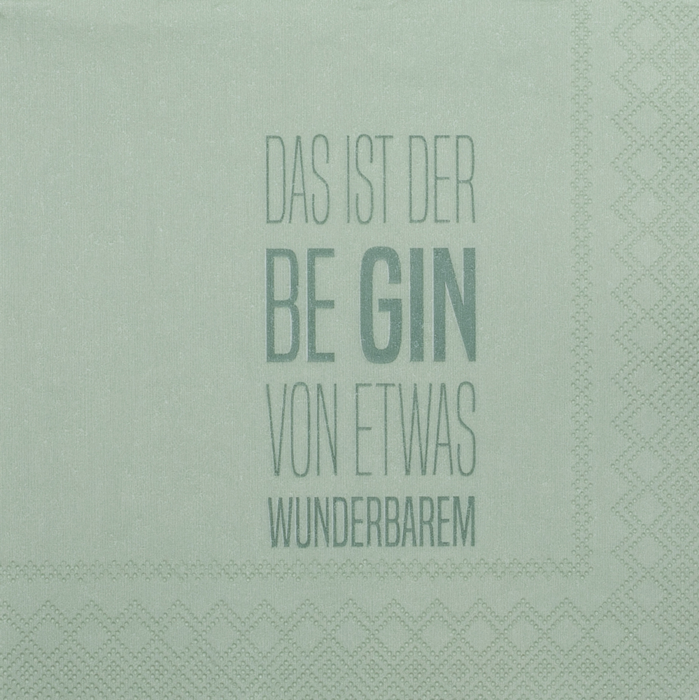 15594 Cocktailserviette "Das ist der Be Gin..."