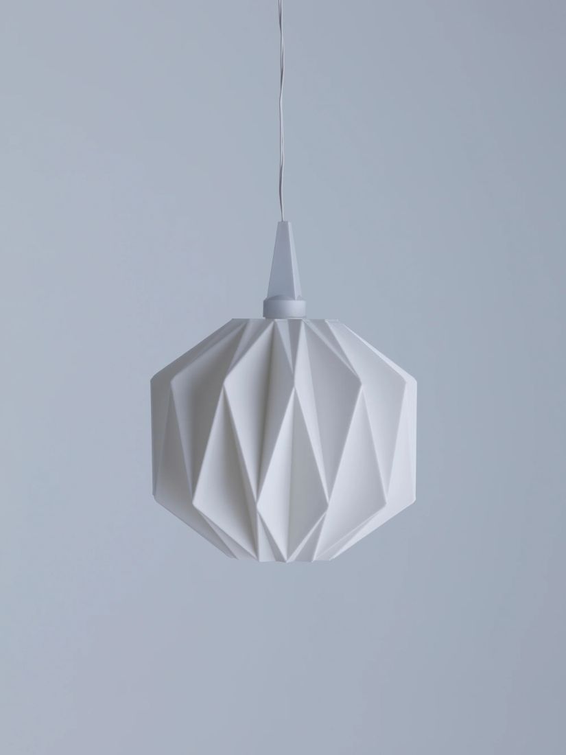Hanglamp, Papierlaterne, Geometrisch, Weiß, Dezent