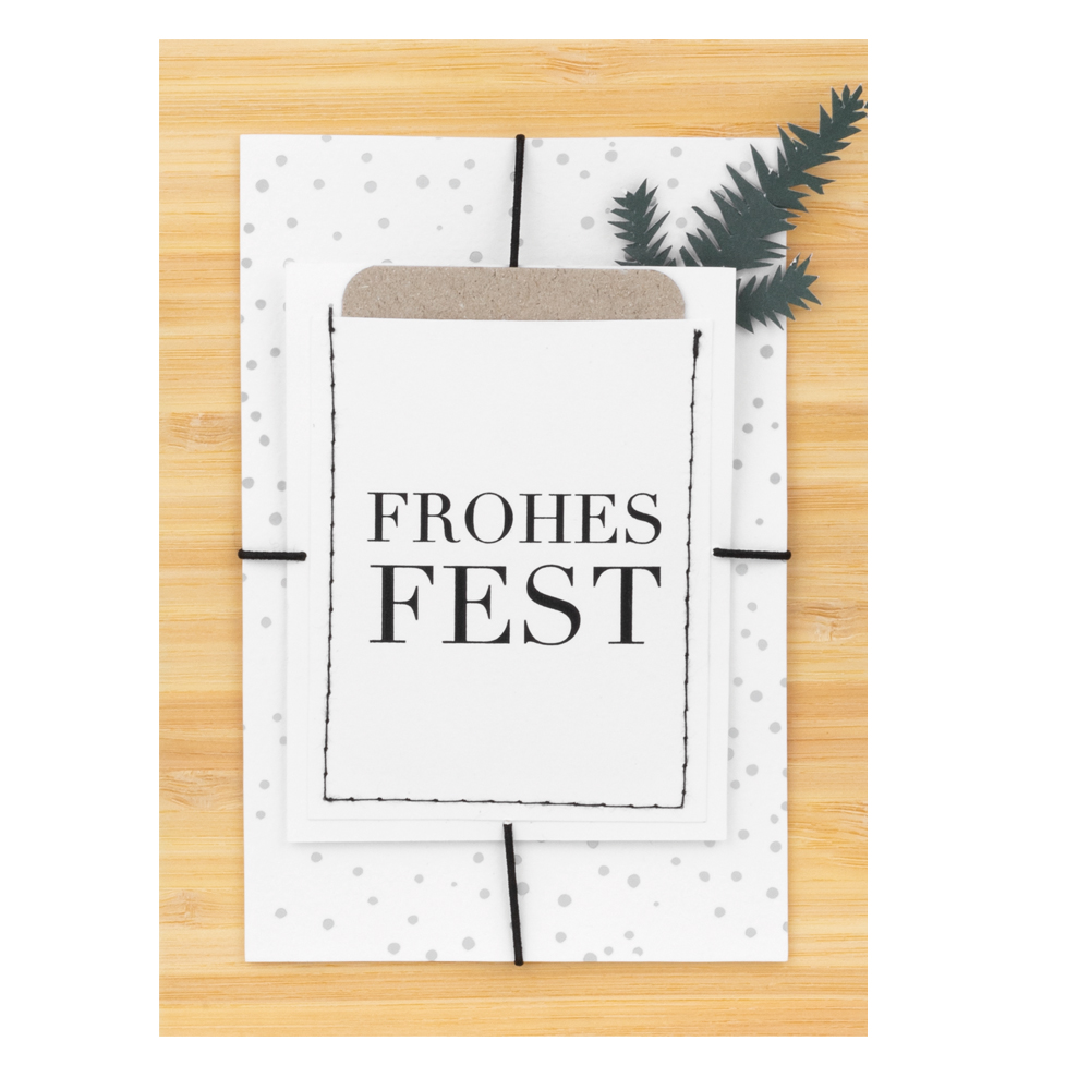 Weihnachtsgeschenkkarte "Frohes Fest"