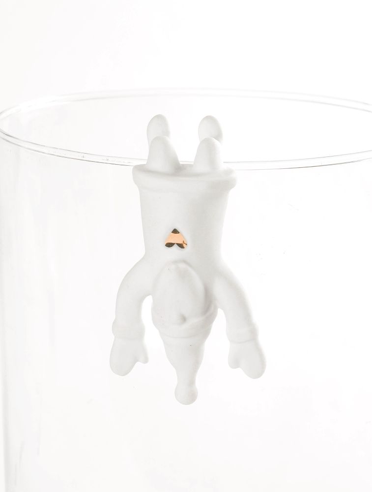 Figur, Sinken, Waschbeckenhahn, Porzellan, Töpferei