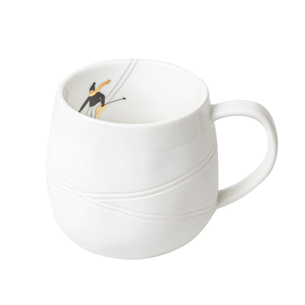 Tasse "Skifahren" Pokal, Kunst, Porzellan, Töpferei