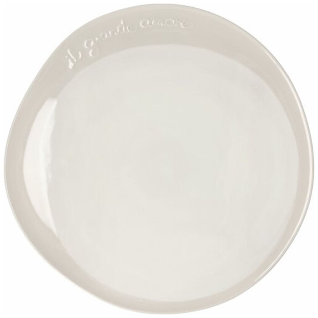 räder Steinzeug Teller il grande amore  in Beige und Weiß aus der Cucina Italiana Kollektion