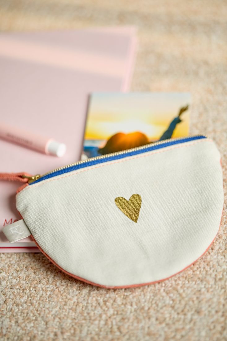 kosmetiktasche, Ordnungshüter Tasche, glitterherz, canvas, reissverschluss