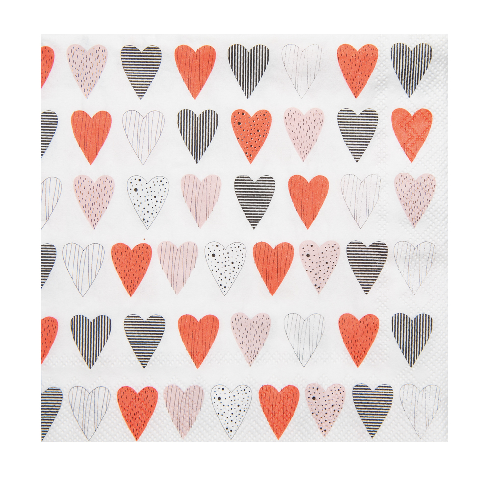 r_14481 Cocktailserviette Herzen