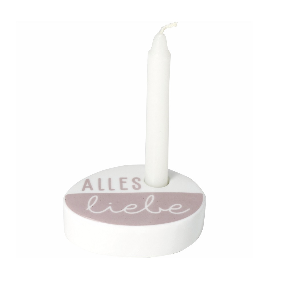 Wunschkerze "Alles Liebe" Rauchrohr, Kerze