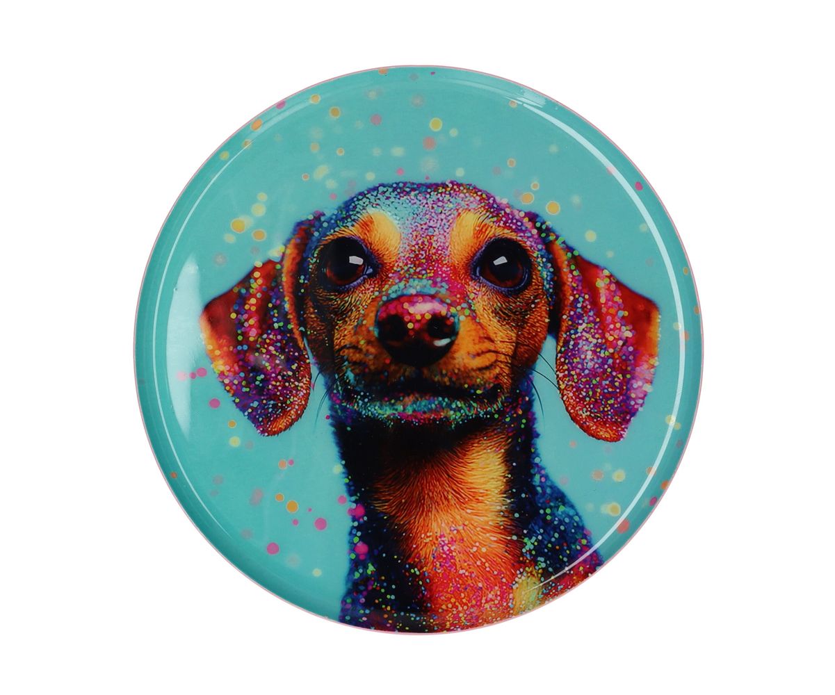 Love Tray, Dekotablett "Glitzer Dackel", S