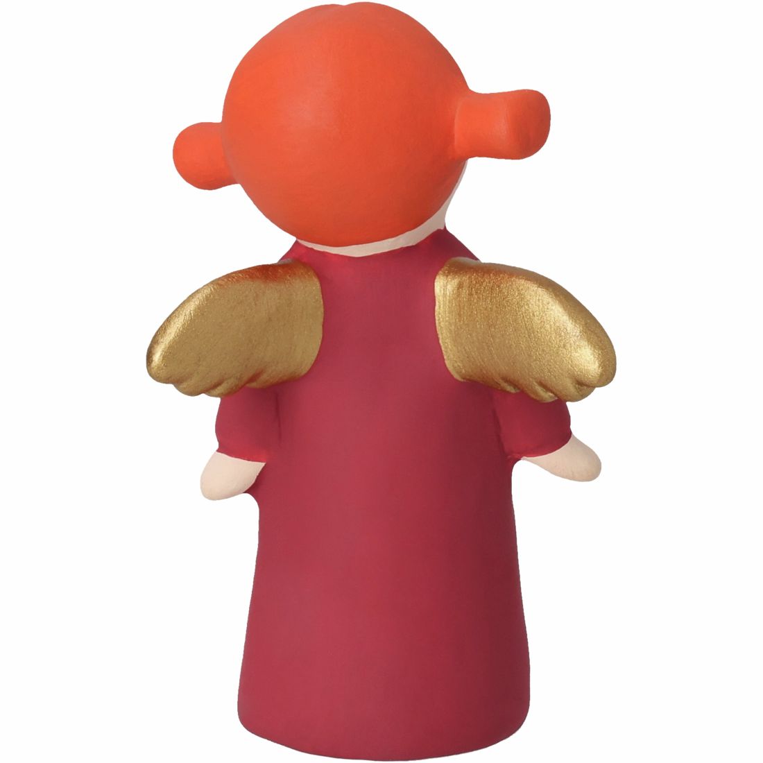 engel, figur, goldene flügel, roter mantel, kindliches spielzeug