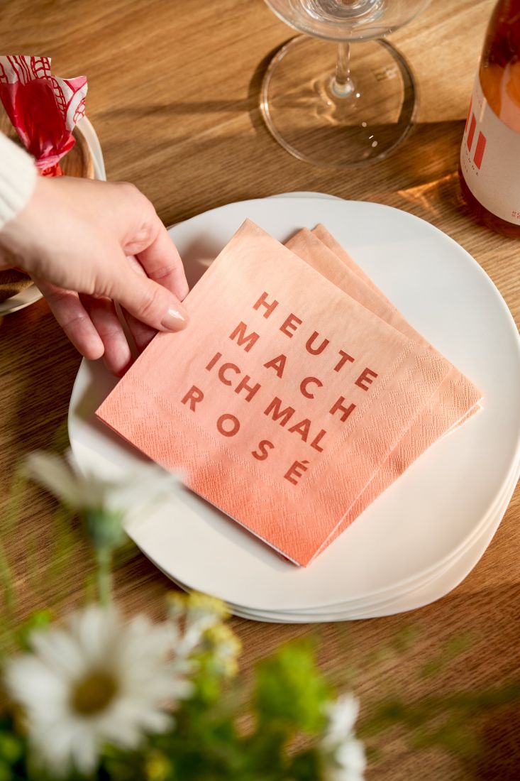serviette, papierserviette, rosé, tischdekoration, papiernappe