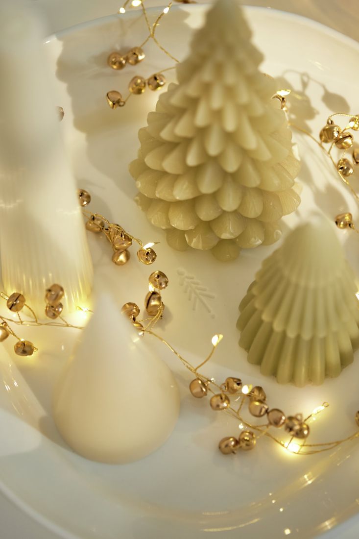 Kerzen, Weihnachtsdeko, Tannenbaum, Bienenwachs, Lichterkette