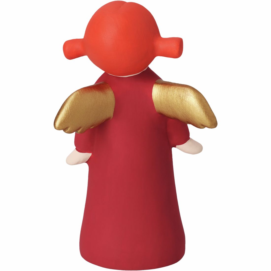 Figur, Engel, Rot, Goldene Flügel, Stofffigur